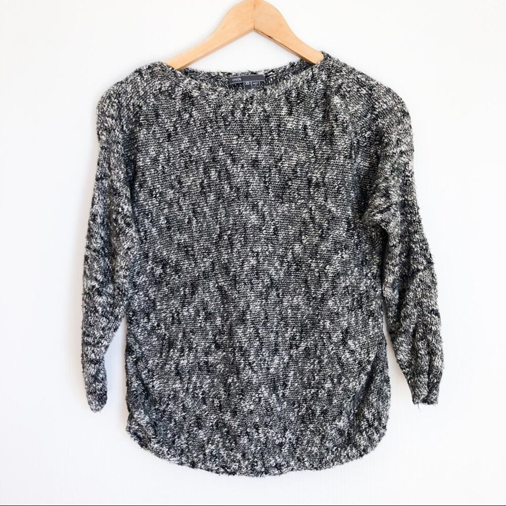 Vince | Marbled Knit Black and Gray Sweater